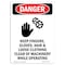 Signmission OSHA Danger Sign, Keep Fingers Gloves, 14in X 10in Rigid Plastic, 10" W, 14" H, Portrait OS-DS-P-1014-V-2554 - alternate 1